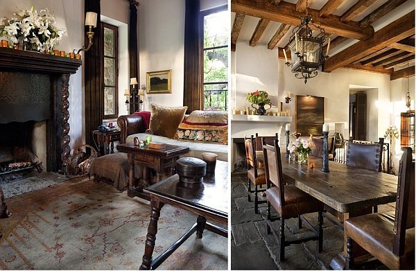 Contrastive house in Austin, Texas combining antique furniture and .