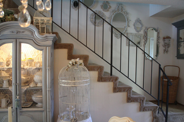 Mirrored Staircase - Shabby-Chic Style - Staircase - San Francisco .