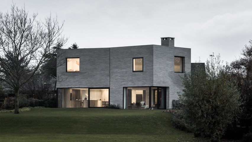 Graux & Baeyens designs three brick volumes to form Belgian house .