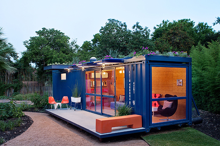 Flowers Top Awesome Shipping Container Guest House in Tex