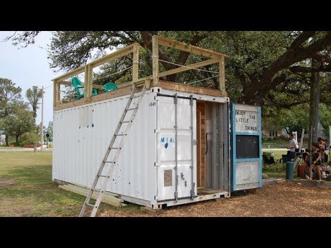 160 sq ft Custom Container tiny Home with Roof top deck - YouTu