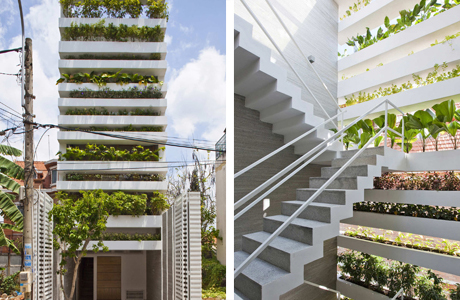 A Concrete House With A Vertical Garden In Vietnam - IGNA