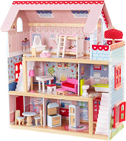 Amazon.com: KidKraft Chelsea Doll Cottage with Furniture: Toys & Gam