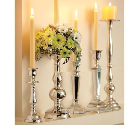 Eclectic Silver-Plated Candlesticks in 2020 | Decor, Candles .
