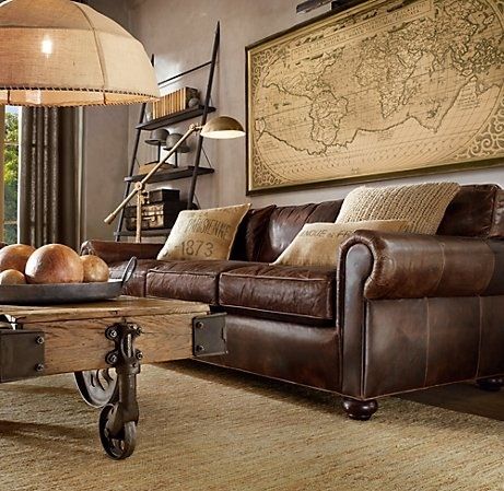 Pin by Tina Howard on House and home | Living room leather .