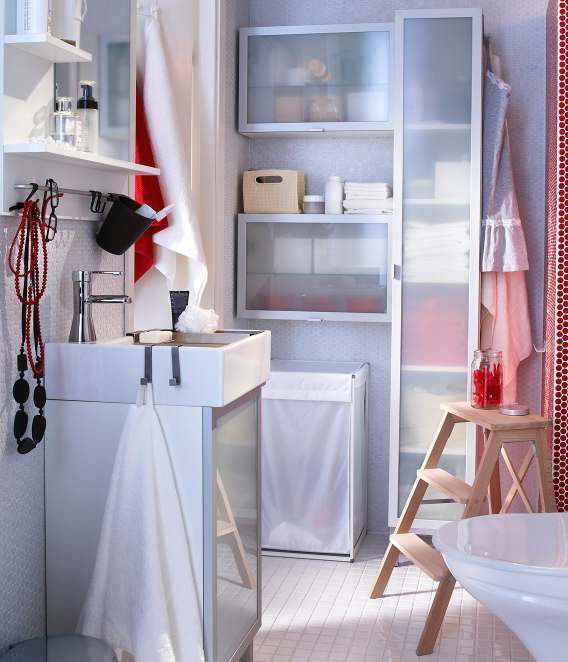 Fresh Clean White Wall Bathroom Design Ideas 2012 by IKEA .