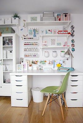 Desk organizing ideas. Would work great for a dressing / make up .