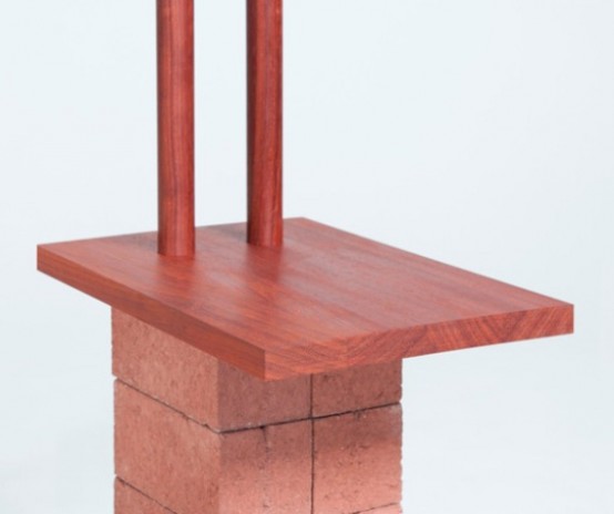 Industrial Building Furnishings Of Bricks And Wood - DigsDi