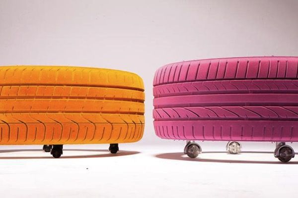 Stylish Tables Made Of Brightly Painted Car Tires (With images .