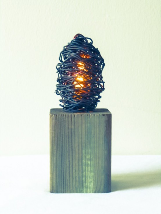 Industrial Wood And Metal Eco Lamp From Scraps - DigsDi