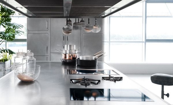 A Stainless Steel Kitchen Designed for At-Home Chefs - Design Milk .