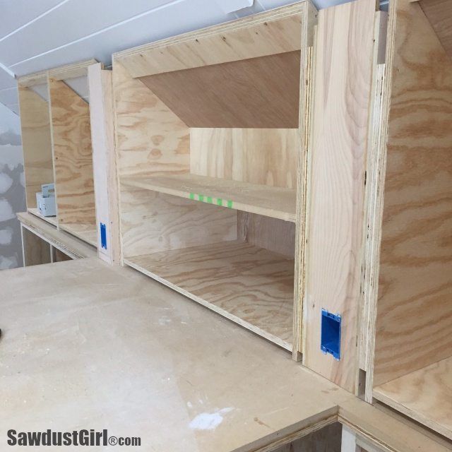 Building Angled Cabinets | Cabinet, Loft storage, Built in cabine
