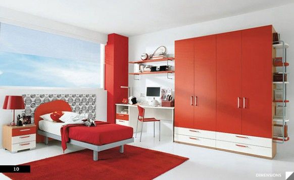 21 Lovely Children's Room #children #lovely | Red bedroom .