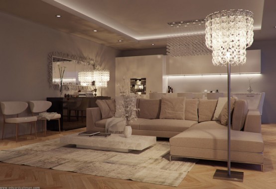 Luxurious And Elegant Living Room Design: Classics Meets Modern .