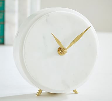 Madaline Marble Clock | Pottery Ba