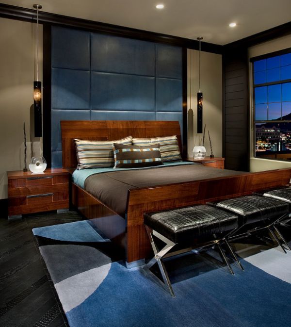 60 Stylish Bachelor Pad Bedroom Ideas | Masculine bedroom design .