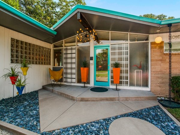 Candy-Colored Mid-Century Modern Throwback Modern Home in Dallas .