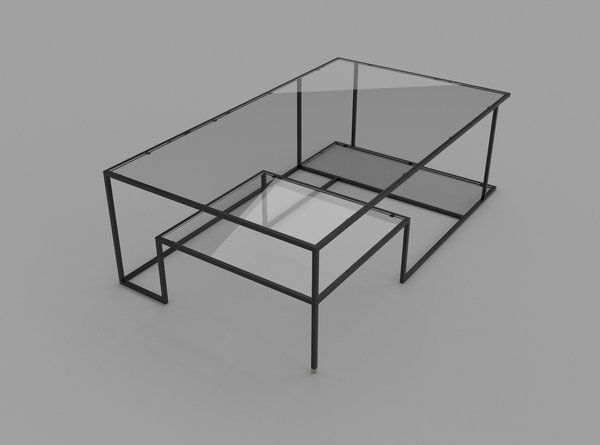 Minimalist Coffee Table Showcasing an Original Geometry: Right .