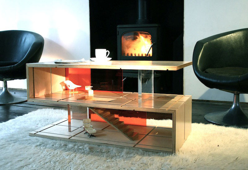 Versatile Coffee Table Design That Transforms into a Doll House .