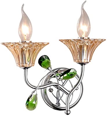 European Minimalist Crystal Wall Lamp Romantic Decoration Candle .