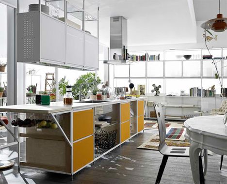 Meccanica: Flexible Open Framework Kitchen Shelves | Contemporary .