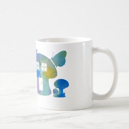 Mushroom House Coffee Mug - minimal gifts style template diy .