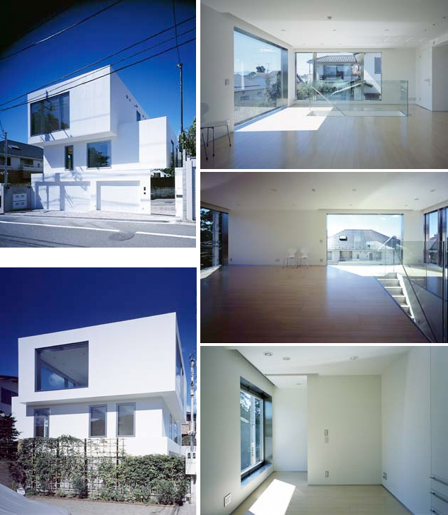 Modern White Minimalistic House Design in Todoroki - DigsDi