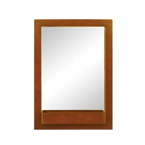DecoLav 9745-CW 22" Solid Wood Mirror with Integrated Storage .