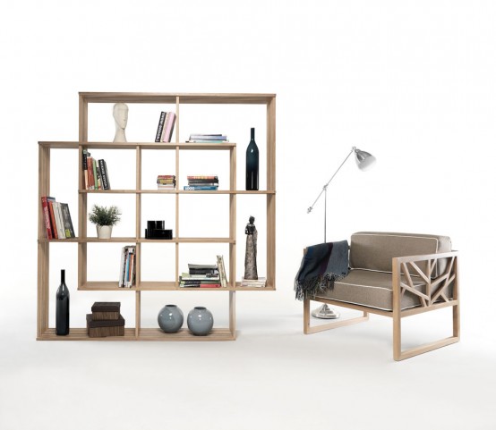 Modern And Versatile X2 Bookshelf From Solid Oak - DigsDi