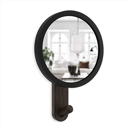 Amazon.com: Umbra Hub Hook with Mirror, Black/Walnut: Home & Kitch