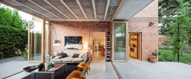 Modern Brick Home That Merges With The Garden - DigsDi