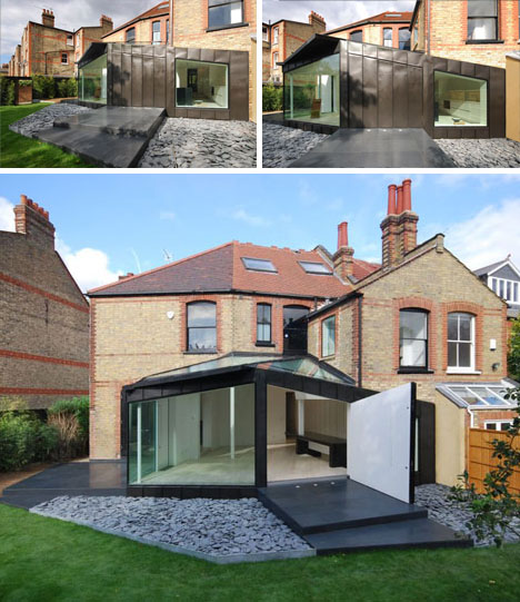 Black, White & Brick: Victorian Home + Modern Deck Design .