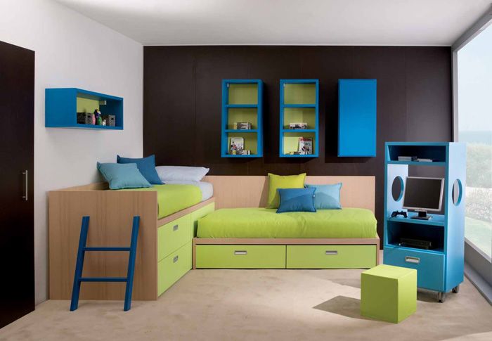 Modern and Cool Bedroom Design Ideas for Two Children: Awesome .