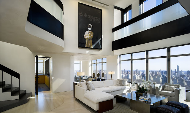 Modern Central Park West Penthouse Duplex in Manhattan, New York .
