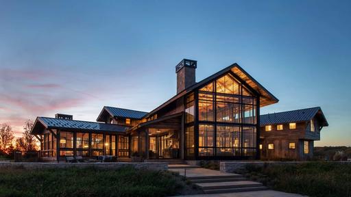 This rustic modern home in Minnesota boasts impressive design .