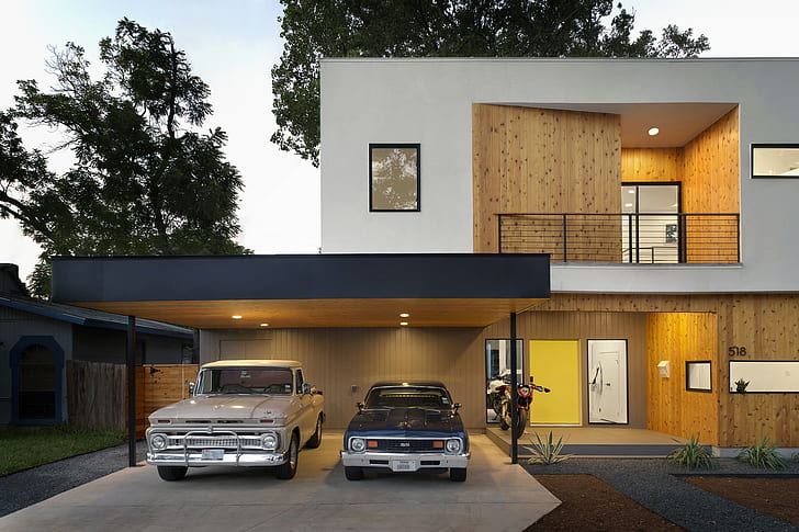HD wallpaper: house, modern, car, classic car | Wallpaper Fla