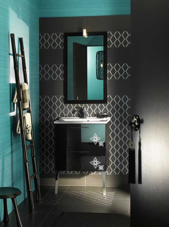 Stunning Black Blue Bathroom Interior Ideas by Delpha | Fun .