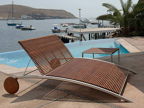 Modern Outdoor Furniture from Beltempo - wood and metal .