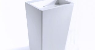 Bathroom Pedestal Sink - Single Pedestal Sink - Modern Sink .
