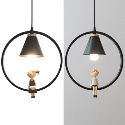 Metal Cone Shade Hanging Light 1 Light Modern Pendant Lamp with .