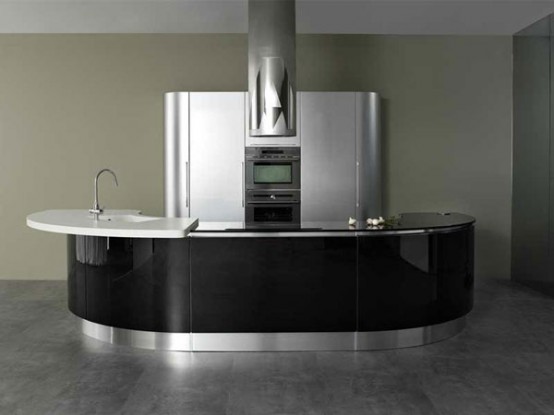 Modern Rounded Kitchen – Volare by Aran Cuci