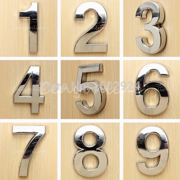 2020 Modern Silver House Hotel Door Address Plaque Number Digits .