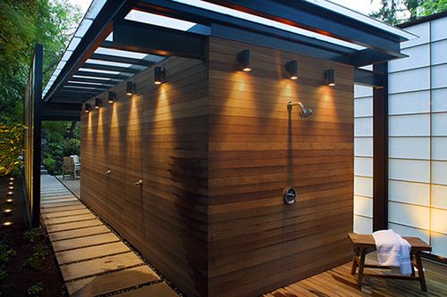 Modern Translucent Pool House Design | Pool house designs, Modern .
