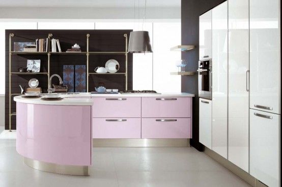 Modern Violet And Pink Kitchen by Cucine Lube | Pink kitchen .
