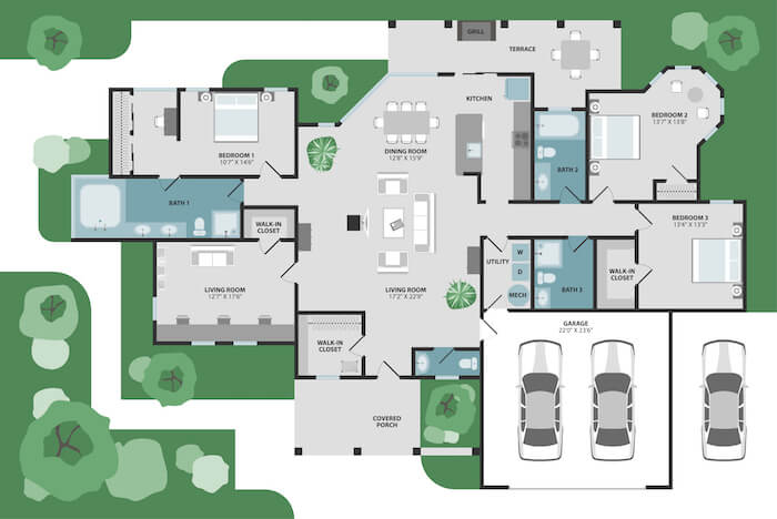 40+ Modern house designs - floor plans and small house ide