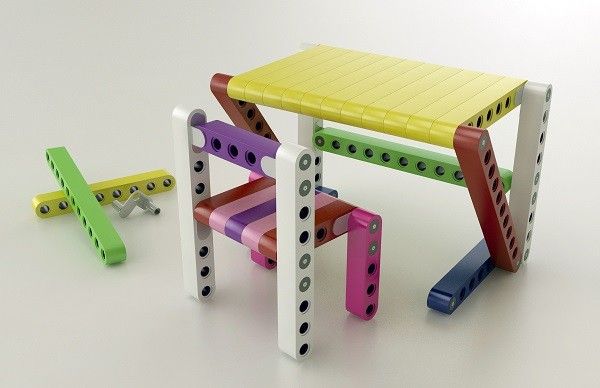 Olla: A Lego-like modular furniture system for ki