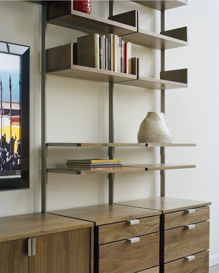 Atlas AS4 Wall Mounted TV Stand, Home Office, and Library Shelving .