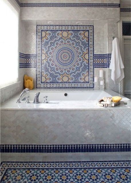 Divine Renovations Moroccan Tiles #Blues #Consistent #Design .