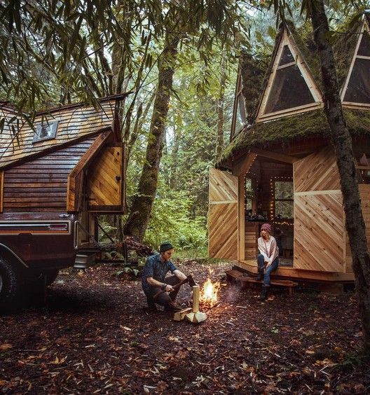 Gallery of This Moss-Covered, Octagonal Micro-Cabin Combines .