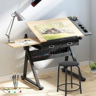 Adjustable Drafting Table Drawing Craft Art Hobby Board Home .